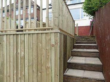 worcester Fencing solutions New Steps from Decking area