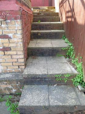 Old stone steps to be replaced by fencing solutions