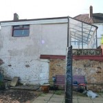 Demolished building replaced with decking by fencing solutions worcester